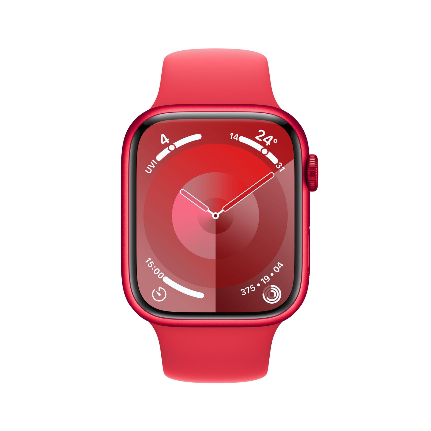Apple Watch Series 9 GPS + Cellular 45mm (PRODUCT)RED Aluminium Case with (PRODUCT)RED Sport Band - S/M