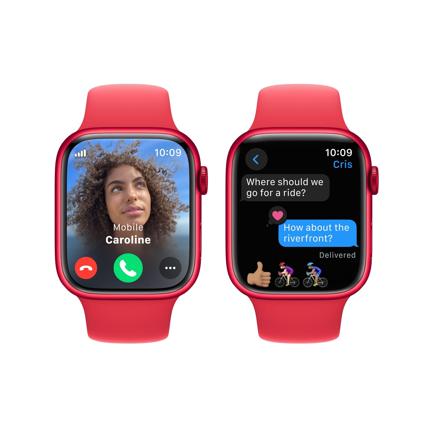 Apple Watch Series 9 GPS + Cellular 45mm (PRODUCT)RED Aluminium Case with (PRODUCT)RED Sport Band - S/M