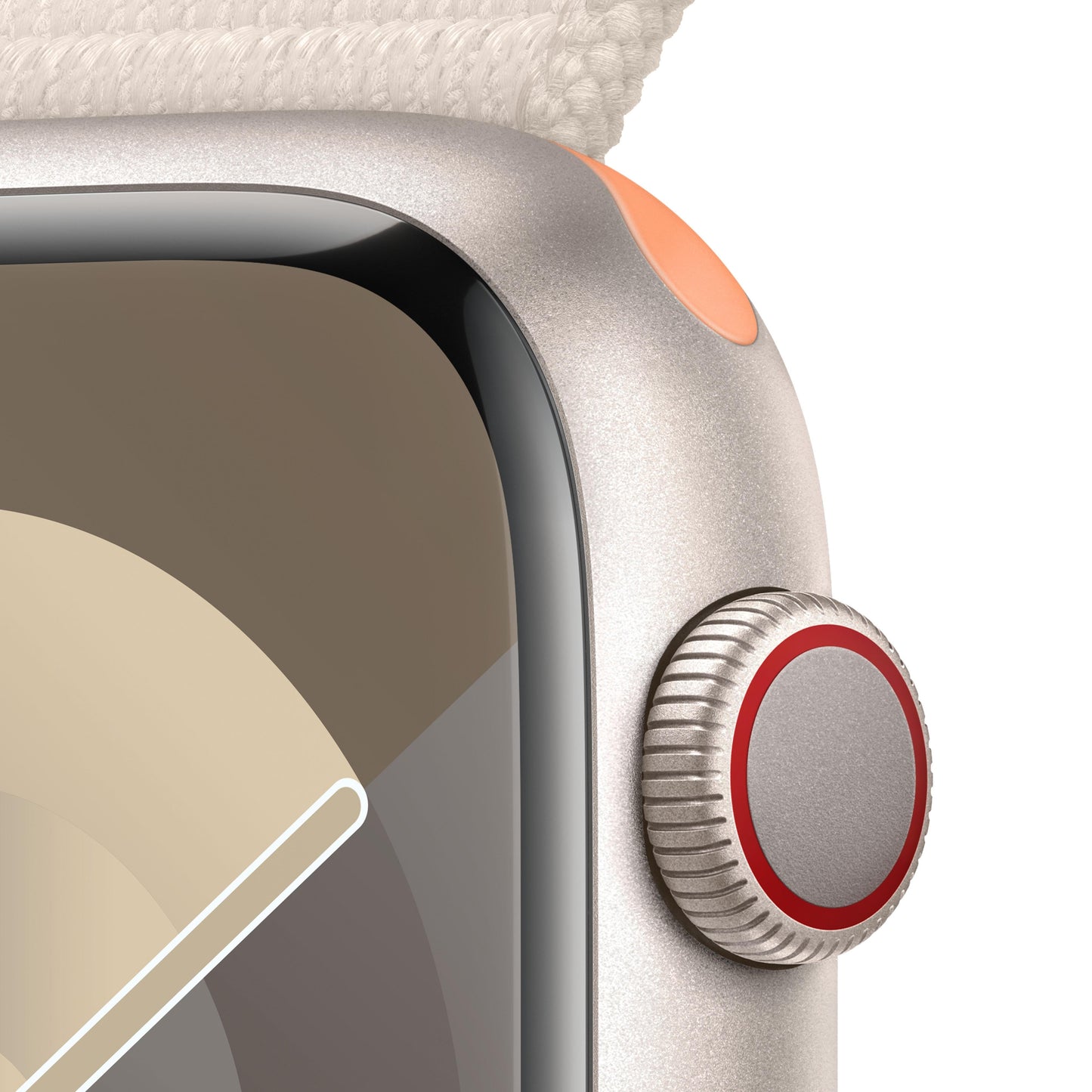 Apple Watch Series 9 GPS + Cellular 45mm Starlight Aluminium Case with Starlight Sport Loop