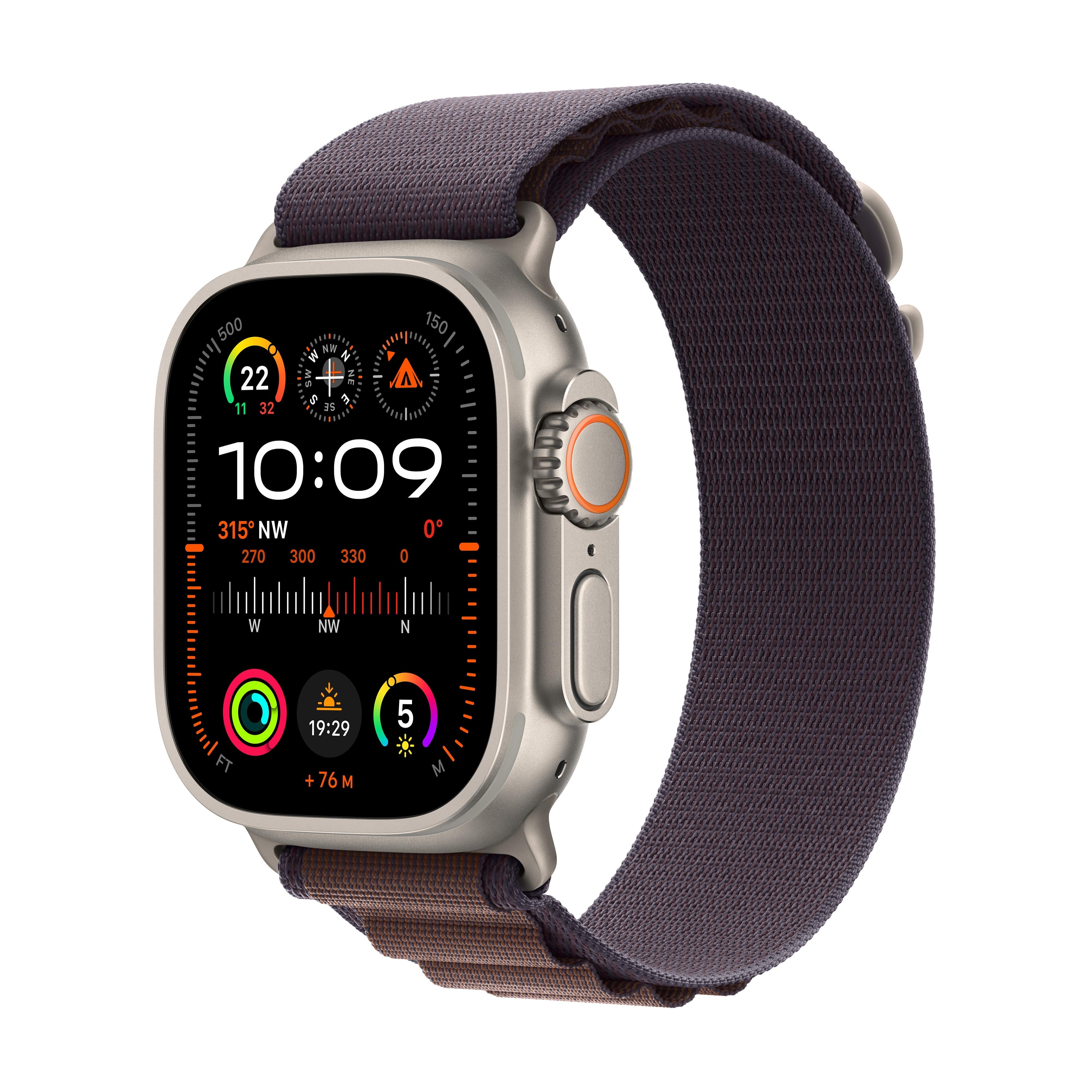 Apple Watch Ultra 2 GPS Cellular 49mm Titanium Case with Indigo Alpi Machines