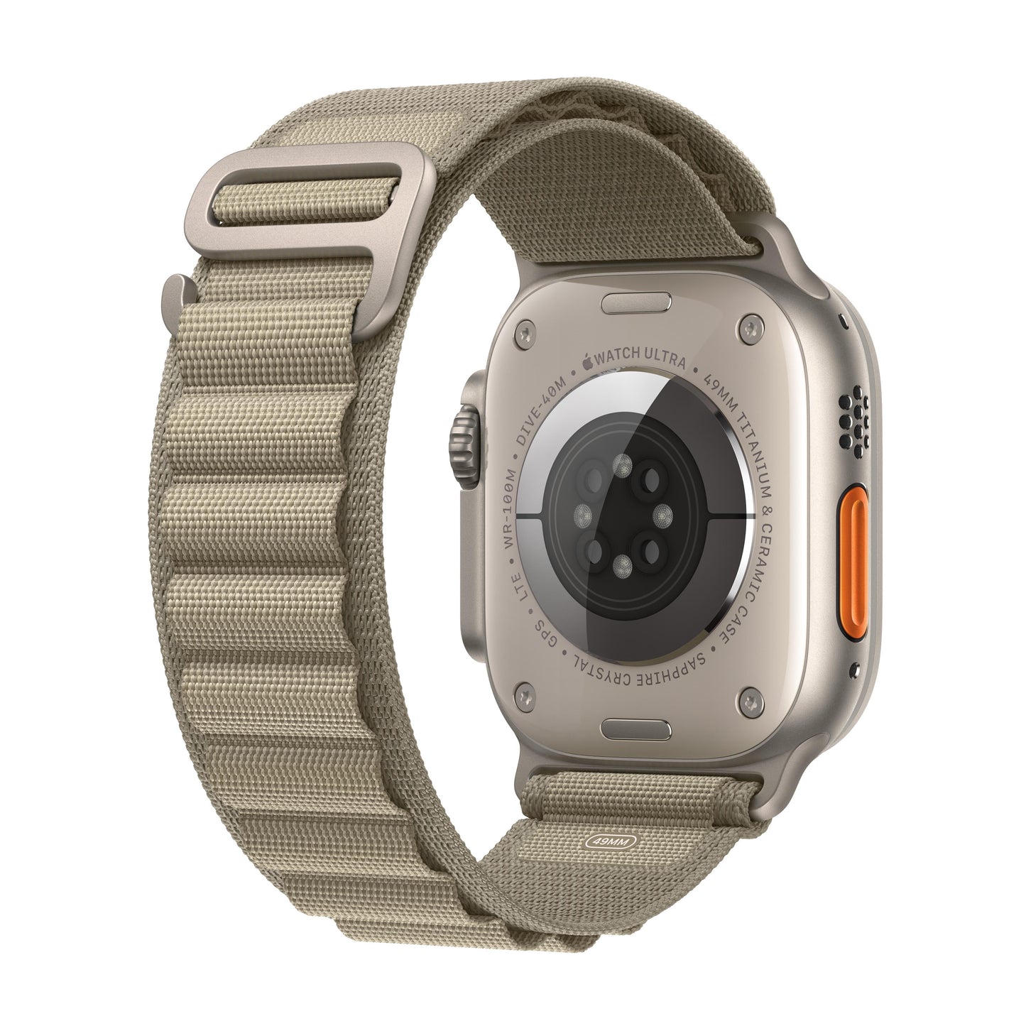 Apple Watch Ultra 2 GPS + Cellular 49mm Titanium Case with Olive Alpine Loop - Medium