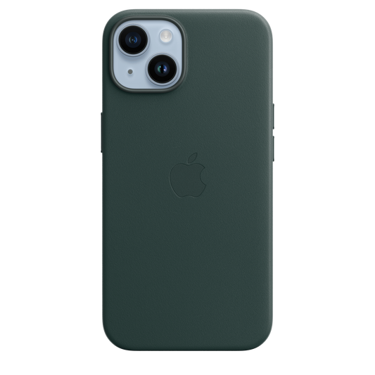 iPhone 14 Leather Case with MagSafe - Forest Green