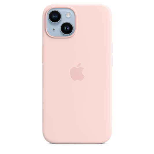 iPhone 14 Silicone Case with MagSafe - Chalk Pink