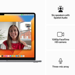 15-inch MacBook Air: Apple M2 chip with 8‑core CPU and 10‑core GPU, 256GB SSD - Space Grey