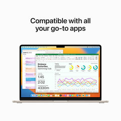 15-inch MacBook Air: Apple M2 chip with 8‑core CPU and 10‑core GPU, 512GB SSD - Starlight