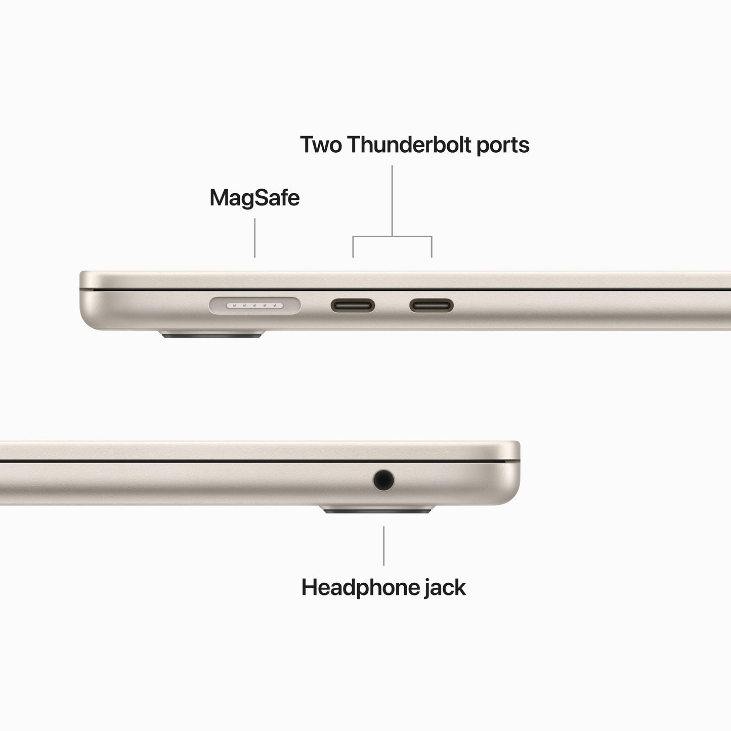 15-inch MacBook Air: Apple M2 chip with 8‑core CPU and 10‑core GPU, 512GB SSD - Starlight