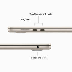 15-inch MacBook Air: Apple M2 chip with 8‑core CPU and 10‑core GPU, 512GB SSD - Starlight