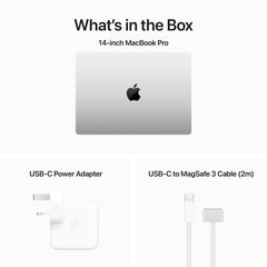 14-inch MacBook Pro: Apple M3 chip with 8‑core CPU and 10‑core GPU, 512GB SSD - Silver