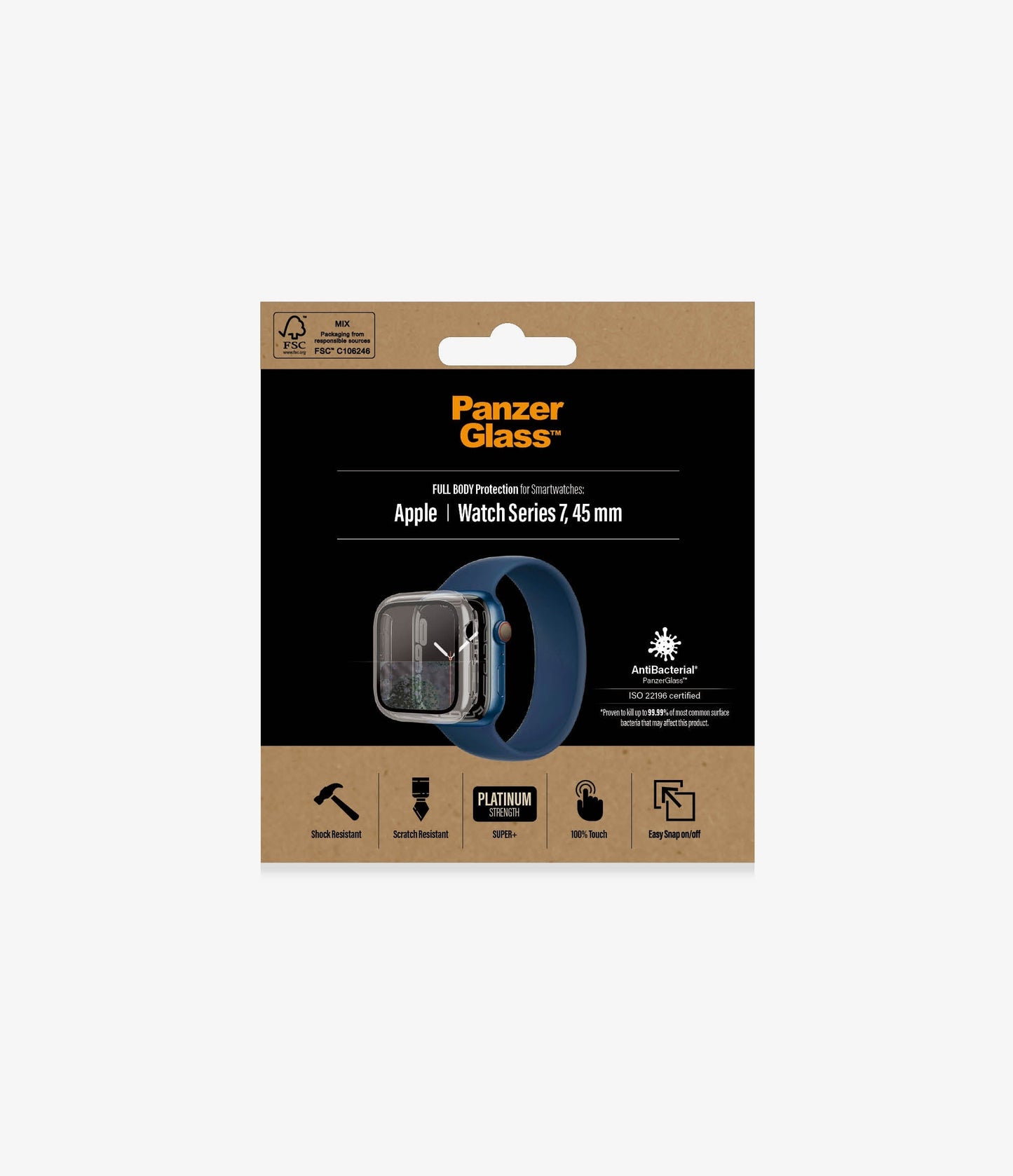 PanzerGlass™ Screen Protection Full Body Apple Watch Series 8 | 7 - 41mm / Clear