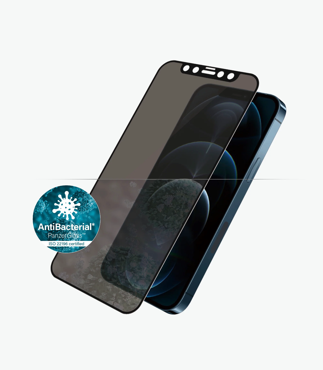 PanzerGlass Case Friendly 2.5D Privacy Tempered Glass for iPhone 12 / iPhone 12 Pro (Black) 