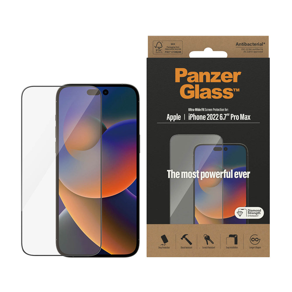 PanzerGlass UWF AB Tempered Glass for iPhone 14 Pro (Clear)