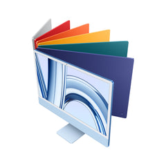 24-inch iMac with Retina 4.5K display: Apple M3 chip with 8‑core CPU and 10‑core GPU, 512GB SSD - Blue
