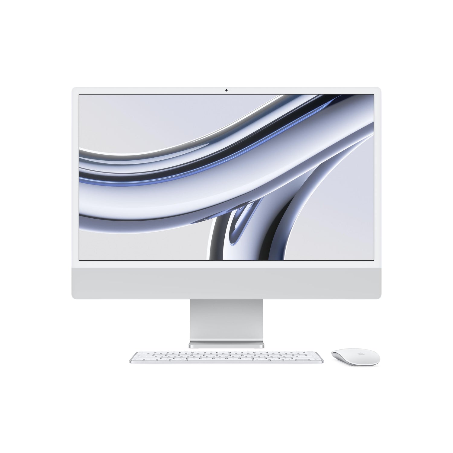 24-inch iMac with Retina 4.5K display: Apple M3 chip with 8‑core CPU and 10‑core GPU, 256GB SSD - Silver