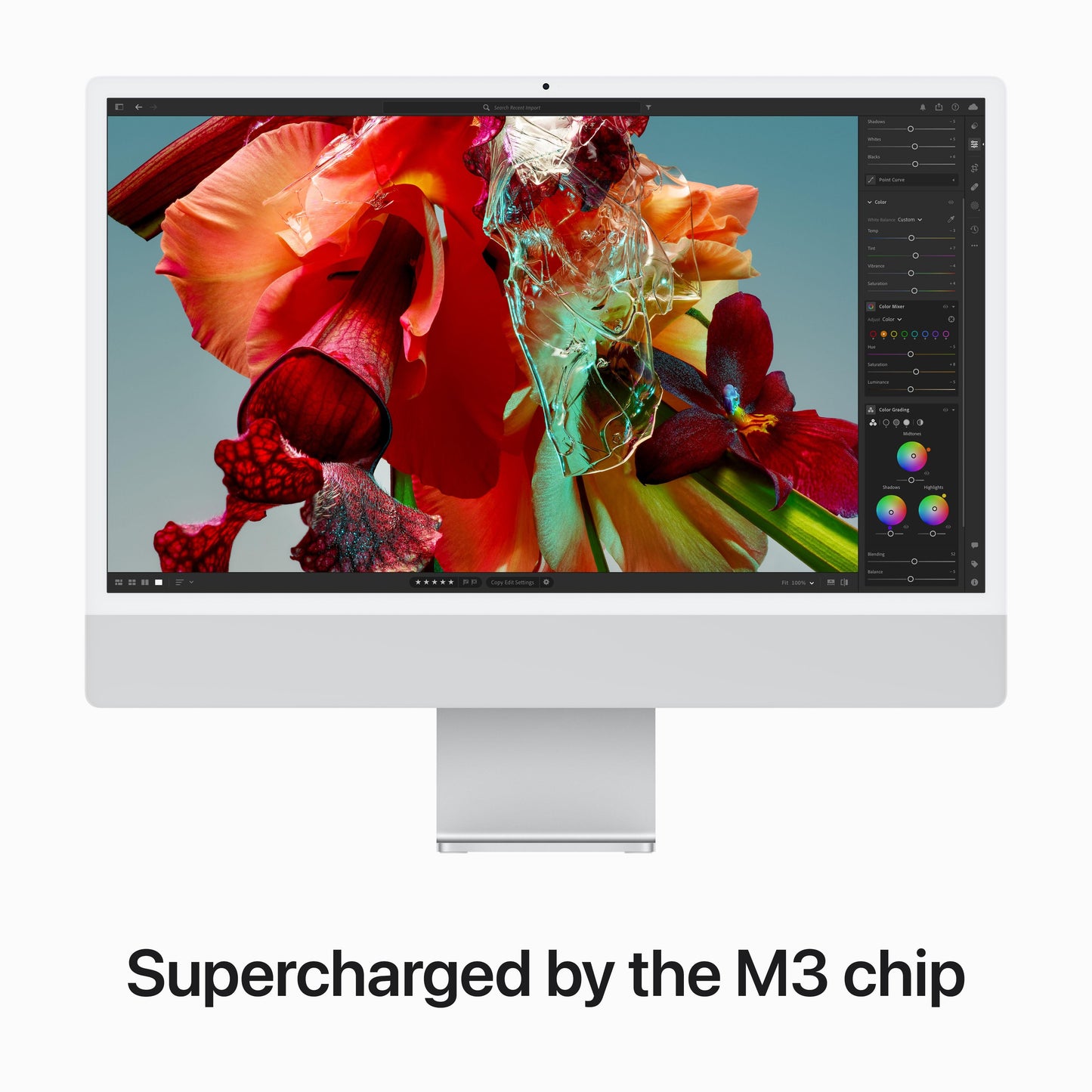 24-inch iMac with Retina 4.5K display: Apple M3 chip with 8‑core CPU and 10‑core GPU, 256GB SSD - Silver