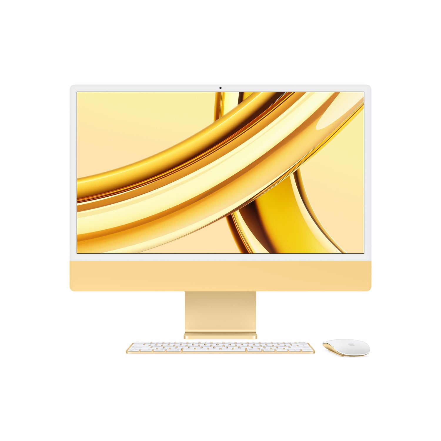 24-inch iMac with Retina 4.5K display: Apple M3 chip with 8‑core CPU and 10‑core GPU, 512GB SSD - Yellow