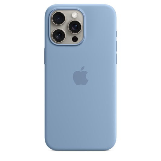 iPhone 15 Pro Max Silicone Case with MagSafe - Winter Blue