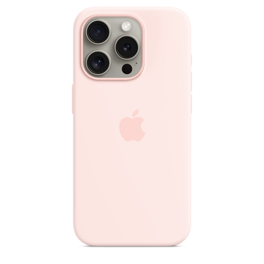 iPhone 15 Pro Silicone Case with MagSafe - Light Pink